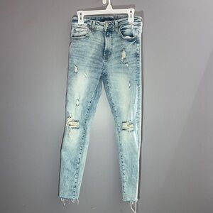 Aeropostale Blue Ripped Skinny Jeans